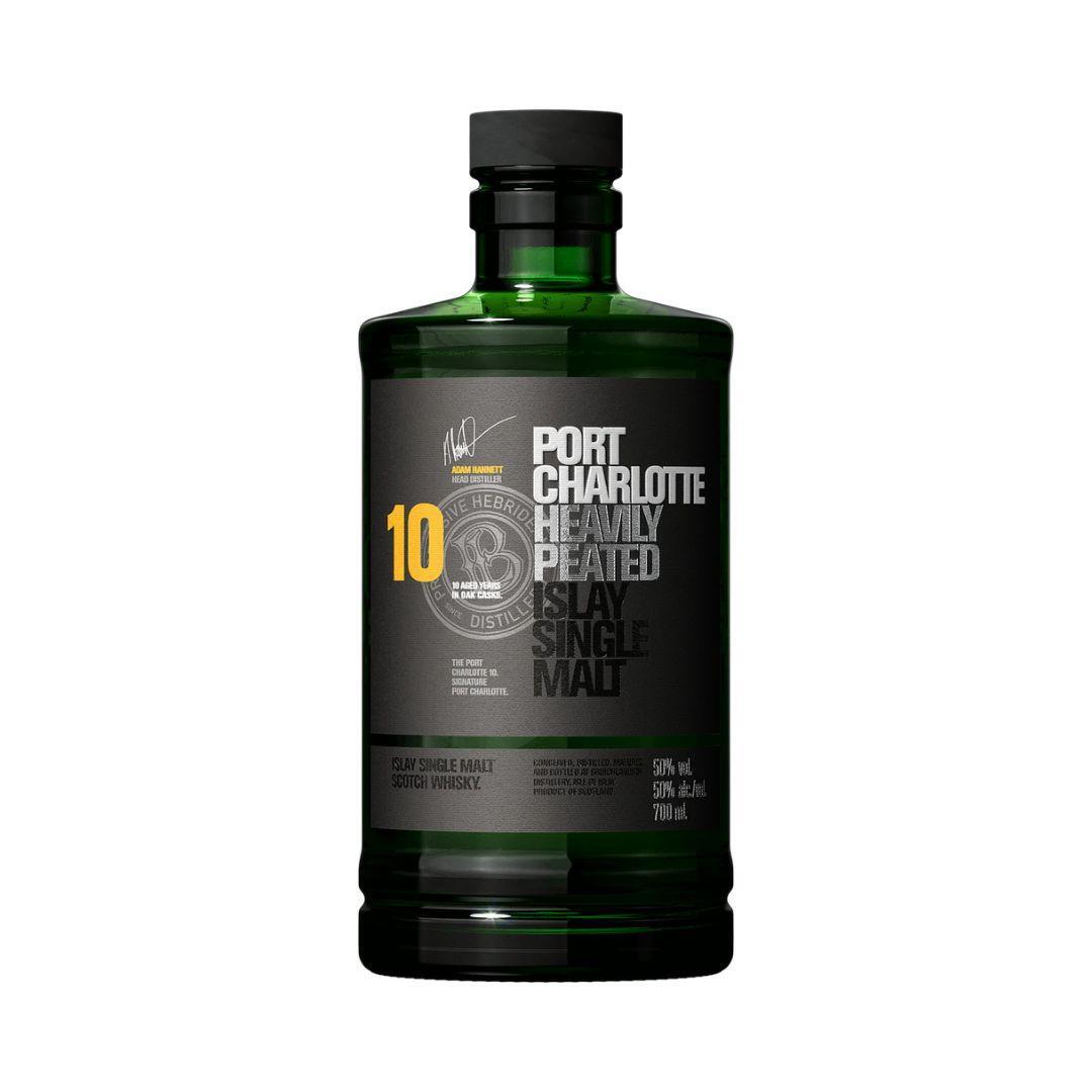 Bruichladdich - 10 Year Old Port Charlotte Heavily Peated Islay Single Malt Scotch Whisky - Simcha Spirits