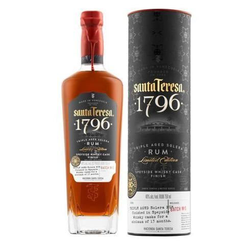 Santa Teresa 1796 - Triple Aged Solera Rum - Simcha Spirits